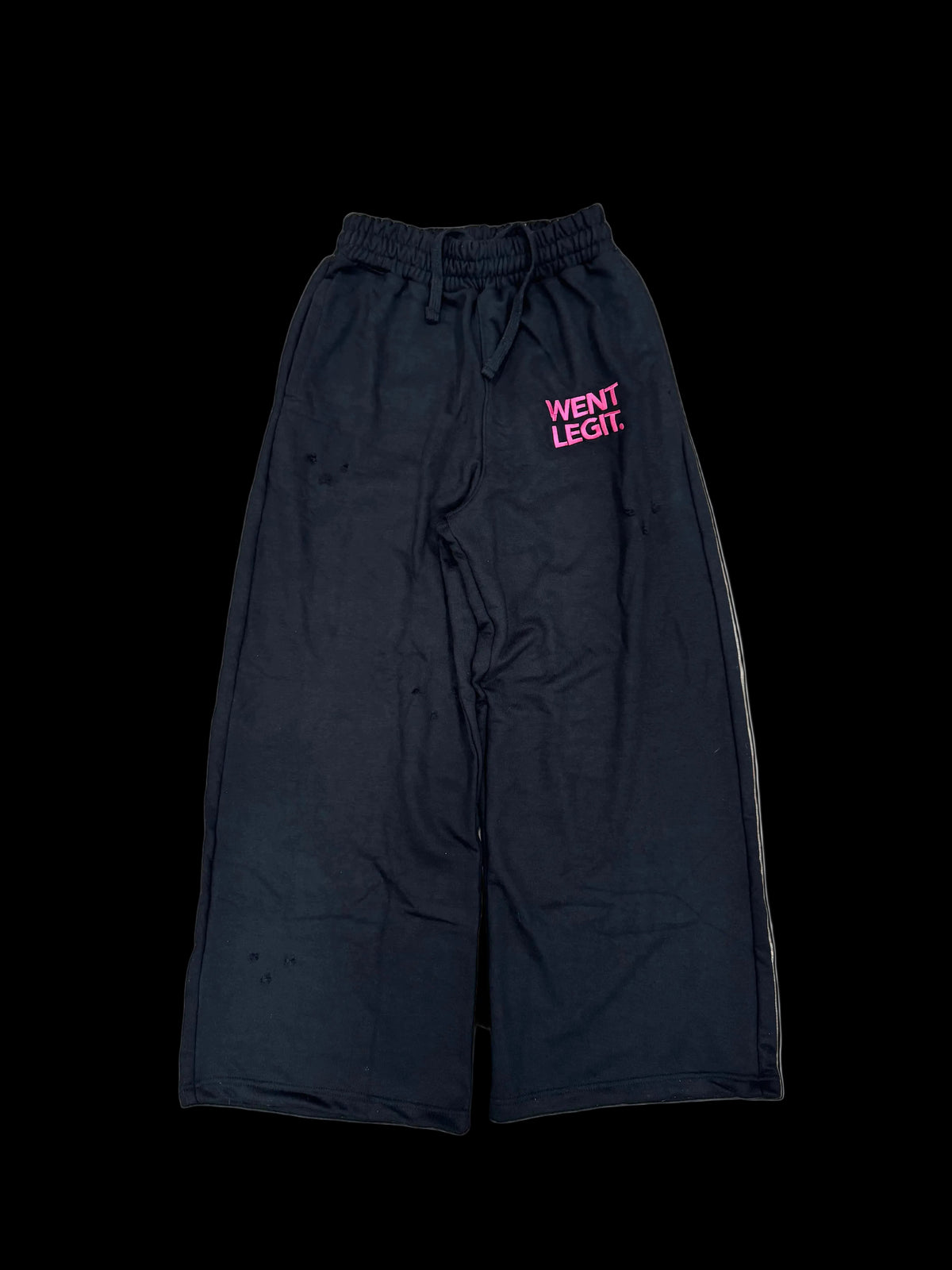 Black Distressed Sweatpants