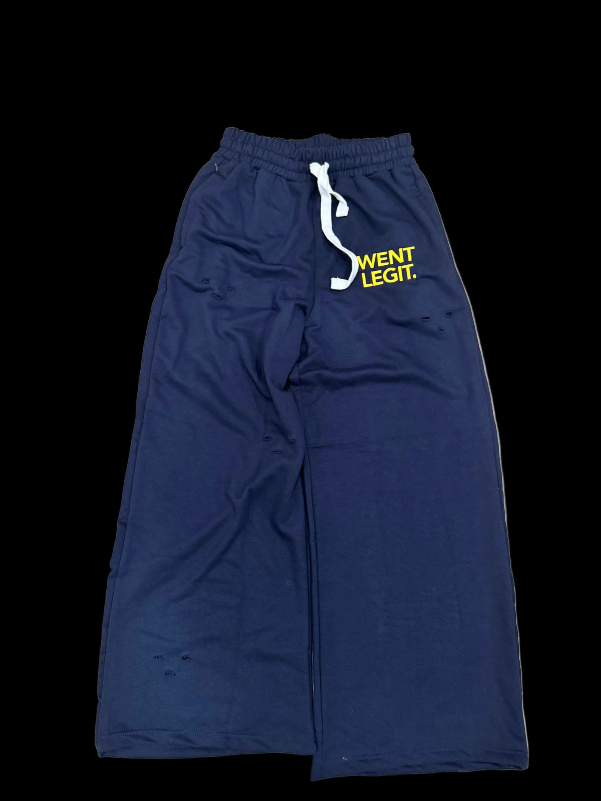 Navy Distressed Sweatpants